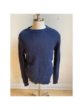RDI BNWOT waffle knit blue pullover sweater sz Medium